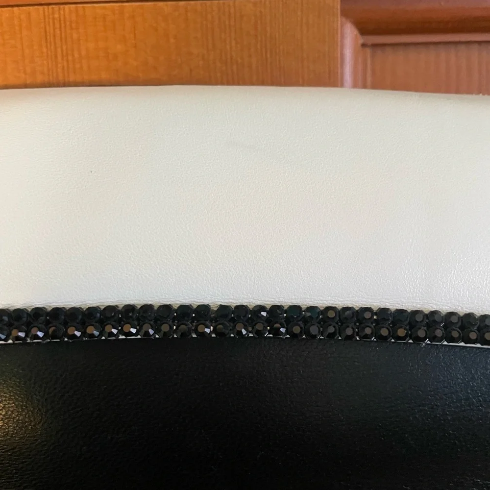 NEW Daniel Swarovski crystal embellished calfskin leather clutch—RARE, Vintage